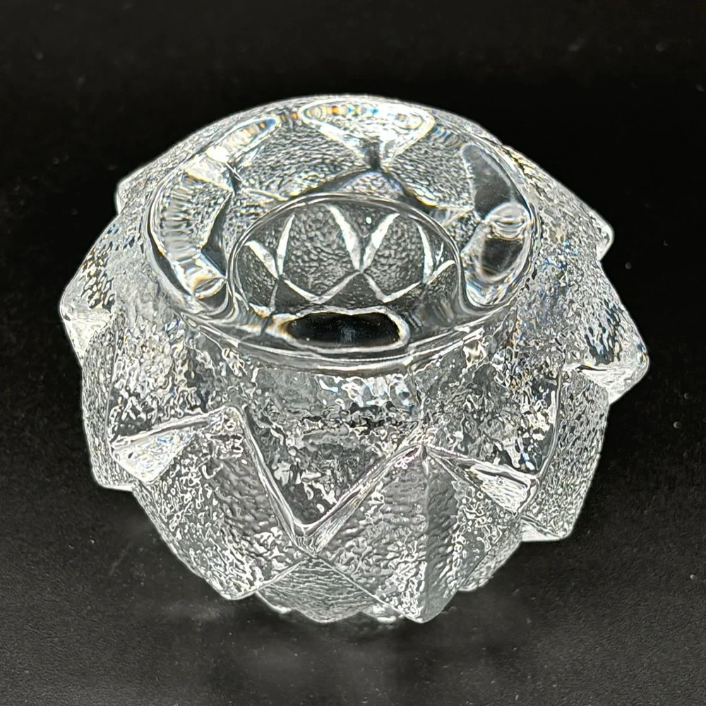 Orrefors Sweden Crystal Artichoke Votive Candle Holder
